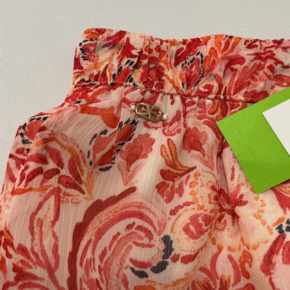 Sam Edelman NWT Large Paisley Red/Orange Mini Skirt - Picture 6 of 12